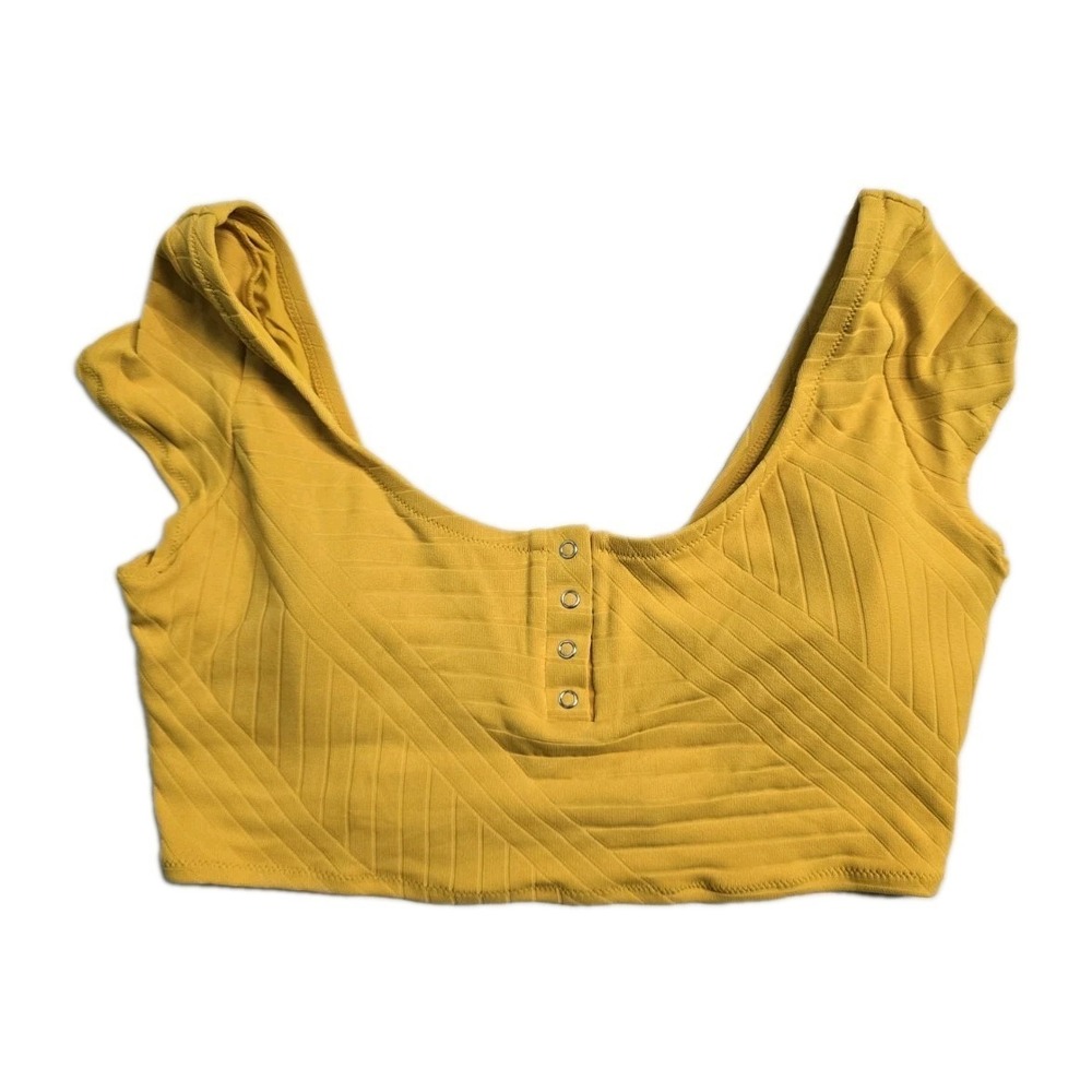 Aerie Women's Women's Swimming Top XL Mustard Yellow